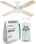 aireRyder - Saturn Deckenventilator mit Beleuchtung und Fernbedienung | Leiser