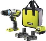 RYOBI 18 V ONE+ Brushless Akku-Schlagbohrschrauber R18PDBL-220S (2-Gang-Getriebe,