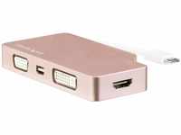 StarTech.com USB-C Video Adapter Multiport - Rose Gold - 4-in-1 USB-C auf VGA,...