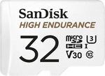 SanDisk High Endurance microSDHC Speicherkarte 32 GB + Adapter (F&uuml;r Dash-Cams und