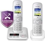 Panasonic KX-TGH722GG Schnurlostelefon Duo mit Anrufbeantworter (DECT Telefon,