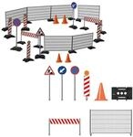 JAMARA 412413 - Baustellenset 1:20-38-Teiliges - Spielset-2 Schranken, 4...