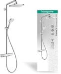 hansgrohe Croma E - wassersparendes Duschsystem (EcoSmart) mit Thermostat,