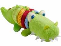 HABA 304759 - Ratterfigur Kroko, Baby-Spielzeug aus Stoff mit Rattermotor,...