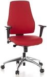 hjh OFFICE 608020 Profi B&uuml;rostuhl PRO-TEC 200 Stoff Rot Drehstuhl ergonomisch,...