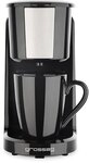Grossag Kaffee-Automat KA 8 ein-Tassen Kaffee-Automat in Schwarz, entnehmbarer Grossag Kaffee-Automat KA 8 ein-Tassen Kaffee-Automat in Schwarz, entnehmbarer