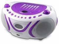 Metronic 477112 MP3-Radio Boombox CD Player USB Lila