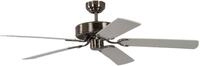 Deckenventilator ohne Beleuchtung Potkuri, Geh&auml;use gealtertes Silber, Wendefl&uuml;gel