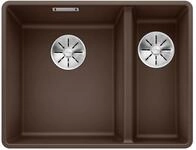 BLANCO SUBLINE 340/160-F | Granitsp&uuml;le aus SILGRANIT cafe | Einbauart: