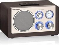 Roadstar HRA-1345NUSWD Vintage Radio FM Analoges, Tragbares, USB-Anschluss f&uuml;r...