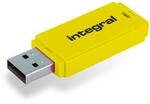 Integral 32GB USB-Stick NEON gelb, INFD32GBNEONYL