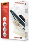 Fellowes Laminierfolien Format 83 x 113 mm, 125 Mikron (2 x 125 mic), gl&auml;nzend, 100