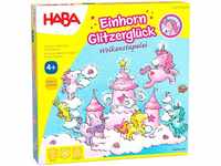 HABA 304539 - Einhorn Glitzerglück - Wolkenstapelei, kooperatives Stapelspiel...