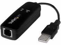 StarTech.com USB 2.0 Faxmodem - 56K Externes DialUp V.92 Modem/Dongle/Adapter -