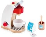 Hape Meine Kaffeemaschine &ndash; Holz-Kaffeemaschine mit Kaffeepad, Zuckerdose,