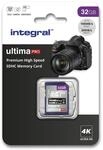Integral SD Karte 32GB mit 6 Slot SD Kartenhalter Metall - 4K Ultra-HD Video...