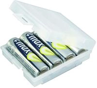 ANSMANN Batteriebox f&uuml;r AAA Micro & AA Mignon Akkus & Batterien - Praktische...
