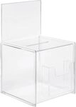 SIGEL VA152 Spendenbox / Losbox mit Zusatzfach und Einstecktafel f&uuml;r A5, aus