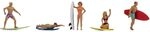 NOCH&reg; H0 Figuren-Set &bdquo;Surfer, handkoloriert, f&uuml;r Modellbau in H0 und...