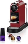 NESPRESSO KRUPS CitiZ Rot Original Kapselmaschine, 25 Sek. Aufheizzeit, 2
