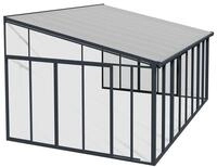 Palram Canopia Terrassendach Wintergarten Sanremo anthrazit // 400x425 cm (TxB)