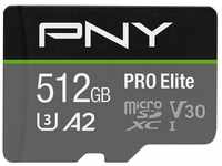 PNY PRO Elite 512GB microSDHC-Speicherkarte + SD-Adapter, 100MB/s