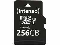 Intenso Premium microSDXC 256GB Class 10 UHS-I Speicherkarte inkl. SD-Adapter...