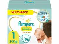 Pampers Baby Windeln Größe 1 (2-5kg) Premium Protection, Newborn, 96 Stück,...