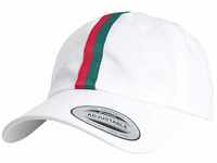 Flexfit Stripe Dad Hat Kappe white/firered/Green one size