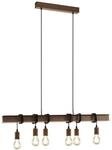 EGLO Pendellampe Townshend, 6 flammige Vintage Pendelleuchte im Industrial Design,