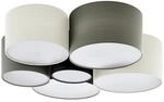EGLO Deckenlampe Pastore,6 flammige Textil Deckenleuchte, Material: Stahl |...