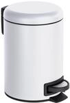 WENKO Kosmetikeimer 3 Liter, Stahl, herausnehmbarer Inneneimer mit M&uuml;llbeutelhalter,
