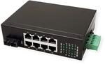 ROLINE Industrie Switch 7x RJ-45, 1x SC, unmanaged