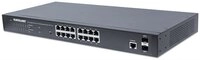 intellinet 16-Port Gigabit Ethernet PoE+ Web-Managed Switch mit 2 SFP-Ports (16 x