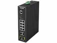 D-Link DIS-200G-12PS 12-Port Layer2 Smart Managed Gigabit PoE Industrial Switch...