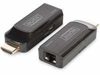 DIGITUS HDMI Extender - kompakte Bauform - Full HD - Set (Sender/Empfänger) -...