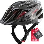 Alpina Kinder Fahrradhelm, Black-White-Red, 50-55 cm