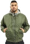 Brandit MA1 Sweat Hooded Jacket, Farbe: oliv+grey, Gr&ouml;&szlig;e: S