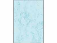 SIGEL DP261 Hochwertiges Marmor-Papier blau, A4, 100 Blatt, Motiv beidseitig,...