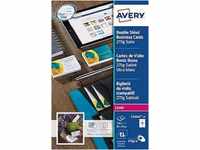 Avery C 32026–25-cartes Visitenkarten doppelseitig Satin 32026–25 250...