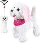 JAMARA Trixi RC Pl&uuml;schhund 27MHz - laufender Hund mit Sound Pl&uuml;sch, mit