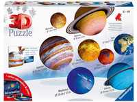 Ravensburger 3D Puzzle Planetensystem 11668 - Planeten als 3D Puzzlebälle -