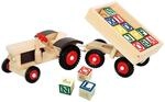 Bino & Mertens 82077 Traktor mit ABC-Anh&auml;nger, Spielzeug f&uuml;r Kinder ab 3...