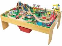 KidKraft Holzeisenbahn und Spieltisch Adventure Town mit Aufbewahrungsbox,...