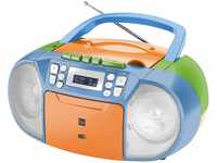 Dual DAB-P 210 Kassettenradio mit CD - DAB(+)/UKW-Radio - Boombox - CD-Player -