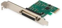 DIGITUS IO-Karte - PCIe - Parallele Schnittstellen-Karte - 1-Port DSUB-25 - Chipsatz