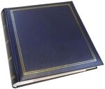 walther design Fotoalbum blau 200 Fotos 13 x 18 cm Memo-Einsteckalbum Kunstleder mit