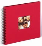 walther design Fotoalbum rot 30 x 30 cm Spiralalbum mit Cover-Ausstanzung, Fun