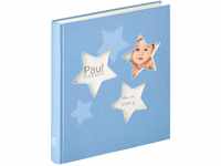 walther design Fotoalbum blau 28 x 30,5 cm Babyalbum mit Cover-Ausstanzung, Baby