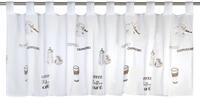 Elbersdrucke Bistrogardine Espresso 06 wei&szlig;-braun transparent 48 x 140 cm